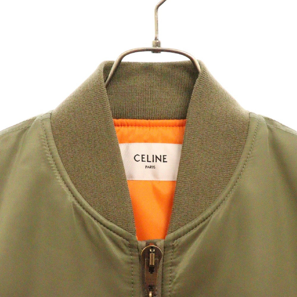 CELINE(セリーヌ) 21AW Loose Bomber Jacket In Nylon Twill ナイロンツイルルーズ ボンバージャケット カーキ 2W426889O