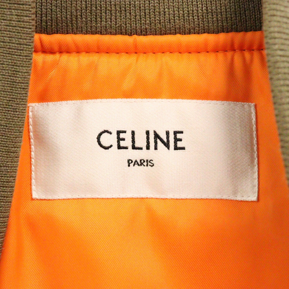 CELINE(セリーヌ) 21AW Loose Bomber Jacket In Nylon Twill ナイロンツイルルーズ ボンバージャケット カーキ 2W426889O