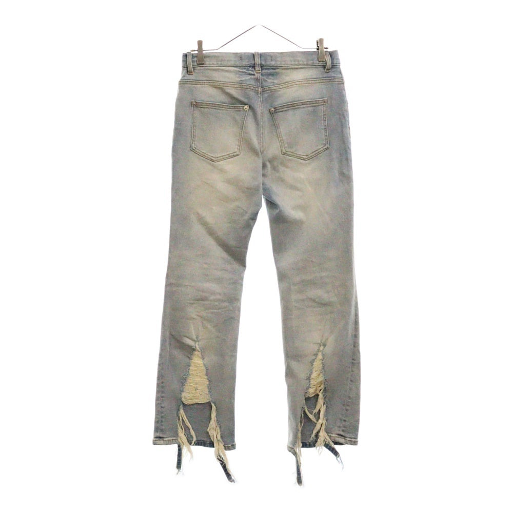 JUN / NAKAYAMA(ジュンナカヤマ) Flare Denim Pants ダメージ加工 フレアデニムパンツ インディゴ