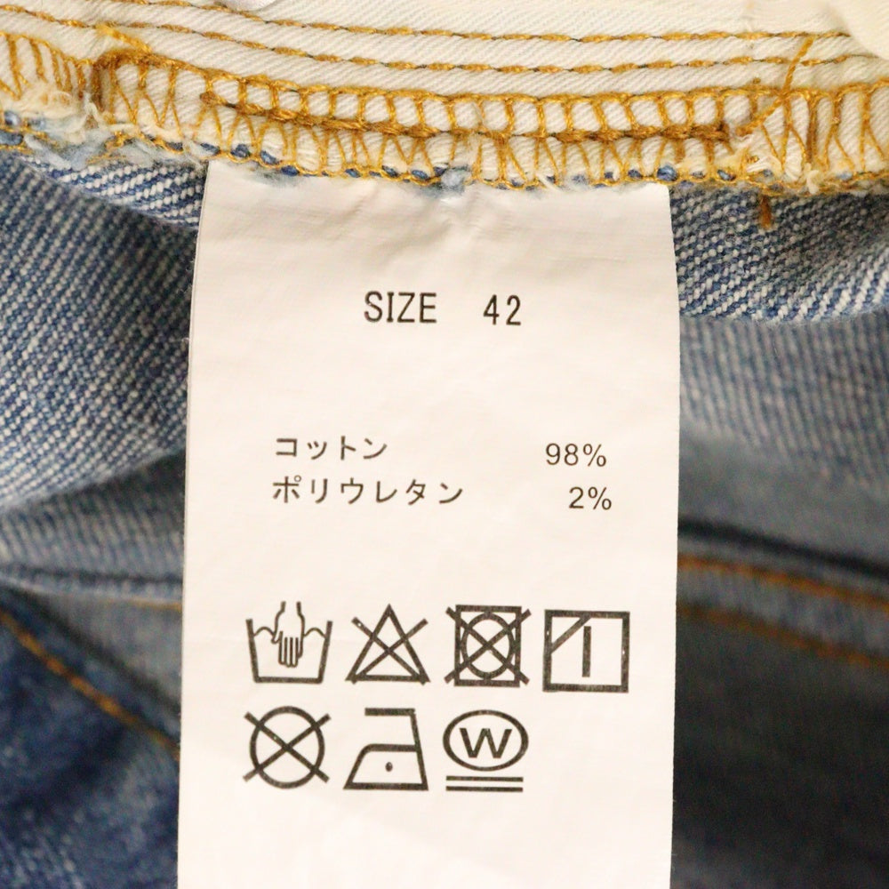 JUN / NAKAYAMA(ジュンナカヤマ) Flare Denim Pants ダメージ加工 フレアデニムパンツ インディゴ