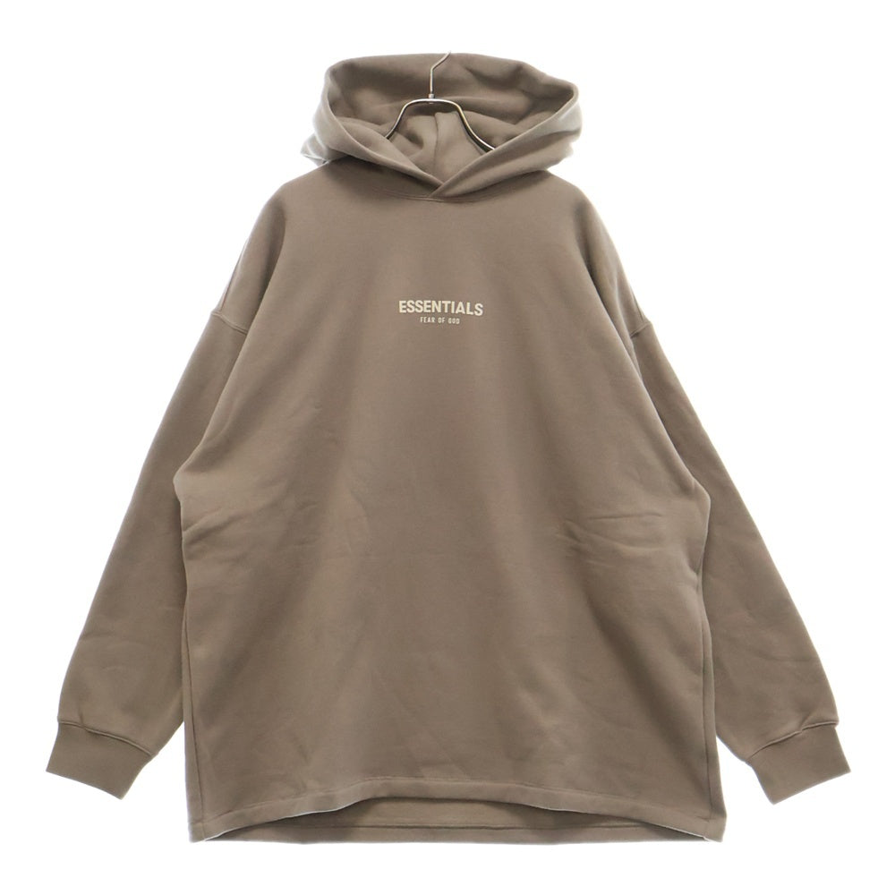 FEAR OF GOD ESSENTIALS(フィアオブゴッド エッセンシャルズ) HOODIE フロントフェルトロゴ プルオーバースウェットパーカー フーディー ブラウン
