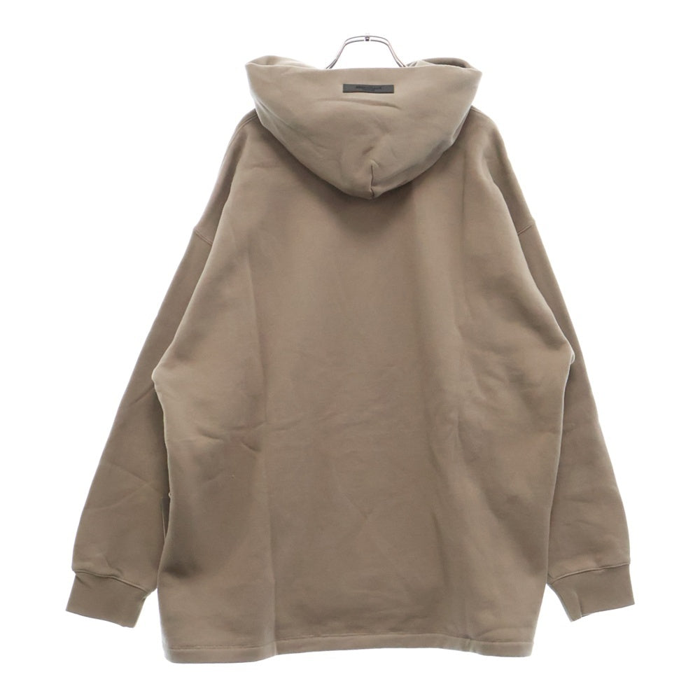 FEAR OF GOD ESSENTIALS(フィアオブゴッド エッセンシャルズ) HOODIE フロントフェルトロゴ プルオーバースウェットパーカー フーディー ブラウン