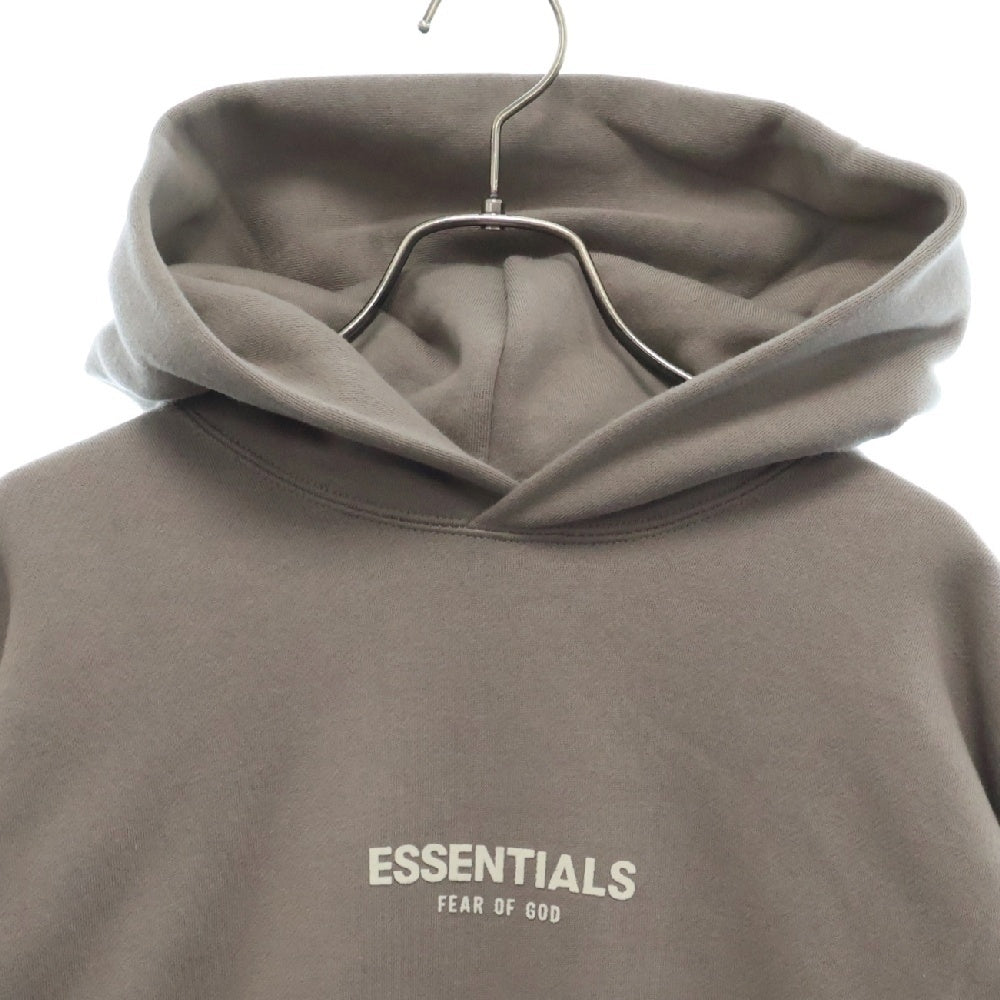 FEAR OF GOD ESSENTIALS(フィアオブゴッド エッセンシャルズ) HOODIE フロントフェルトロゴ プルオーバースウェットパーカー フーディー ブラウン
