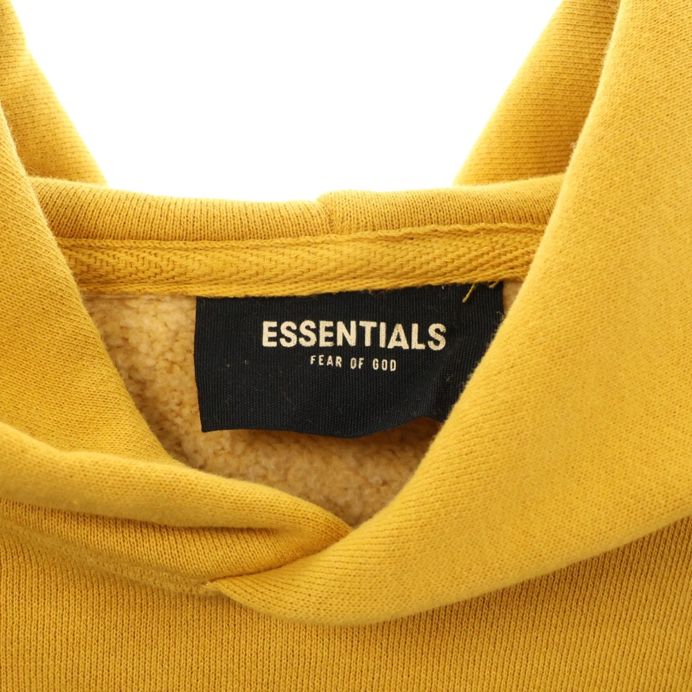 FEAR OF GOD ESSENTIALS(フィアオブゴッド エッセンシャルズ) HOODIE バックリフレクターロゴ プルオーバースウェットパーカー フーディー マスタード