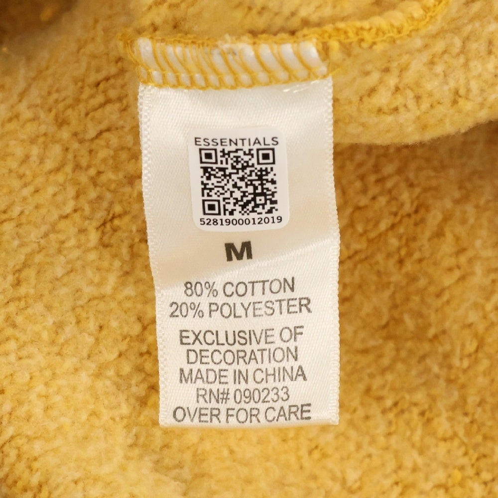 FEAR OF GOD ESSENTIALS(フィアオブゴッド エッセンシャルズ) HOODIE バックリフレクターロゴ プルオーバースウェットパーカー フーディー マスタード