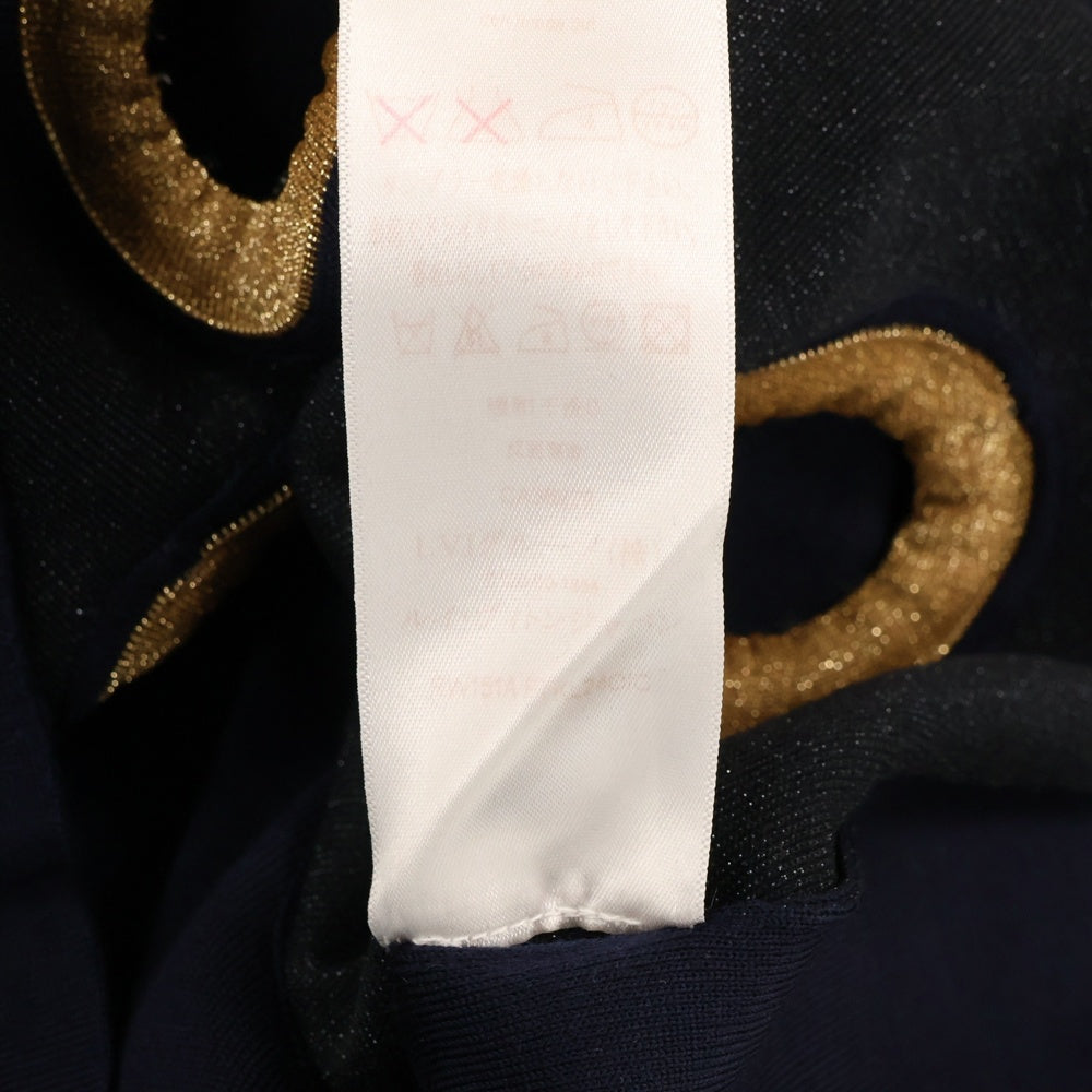 LOUIS VUITTON(ルイヴィトン) 15SS Runway Resort Wool Sweater クルーネックウールニットセーター レディース ネイビー RW151A F7KL24OIC