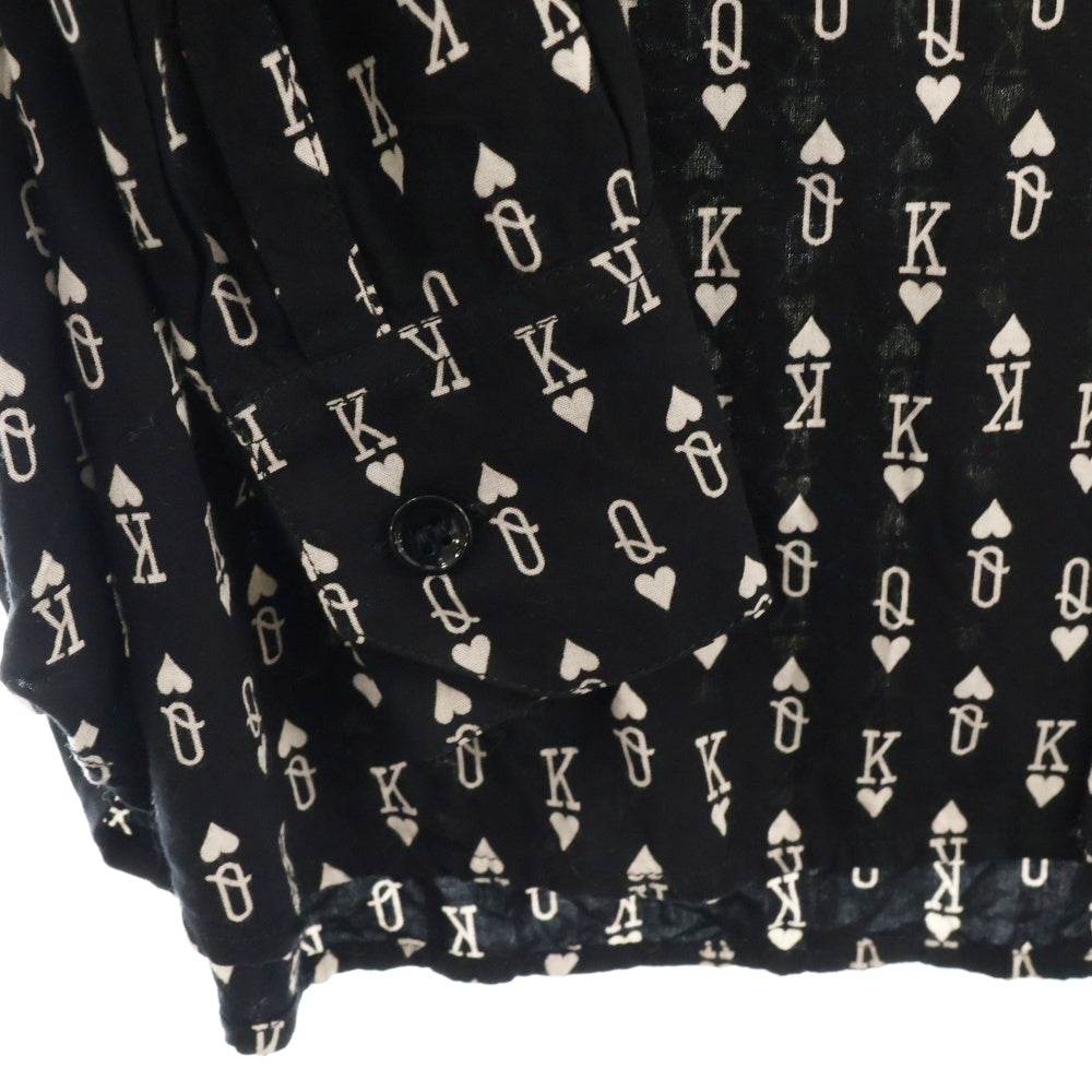 SAINT LAURENT PARIS(サンローランパリ) 16AW Signature 70's Collar Shirt 総柄 長袖シャツ ブラック 437581