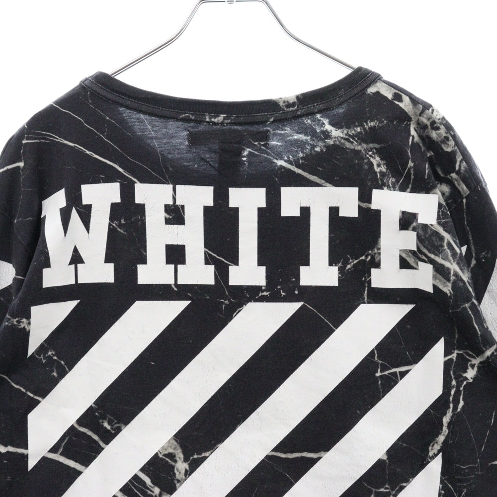 OFF-WHITE(オフホワイト) Caravaggio L/S T-Shirt カラヴァッジョ 総柄プリント長袖Tシャツ ロンT グレー