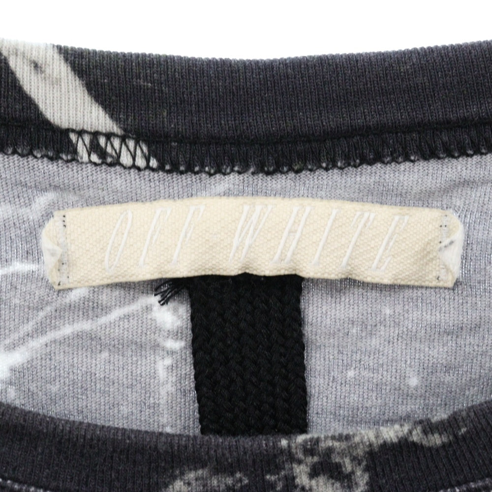 OFF-WHITE(オフホワイト) Caravaggio L/S T-Shirt カラヴァッジョ 総柄プリント長袖Tシャツ ロンT グレー