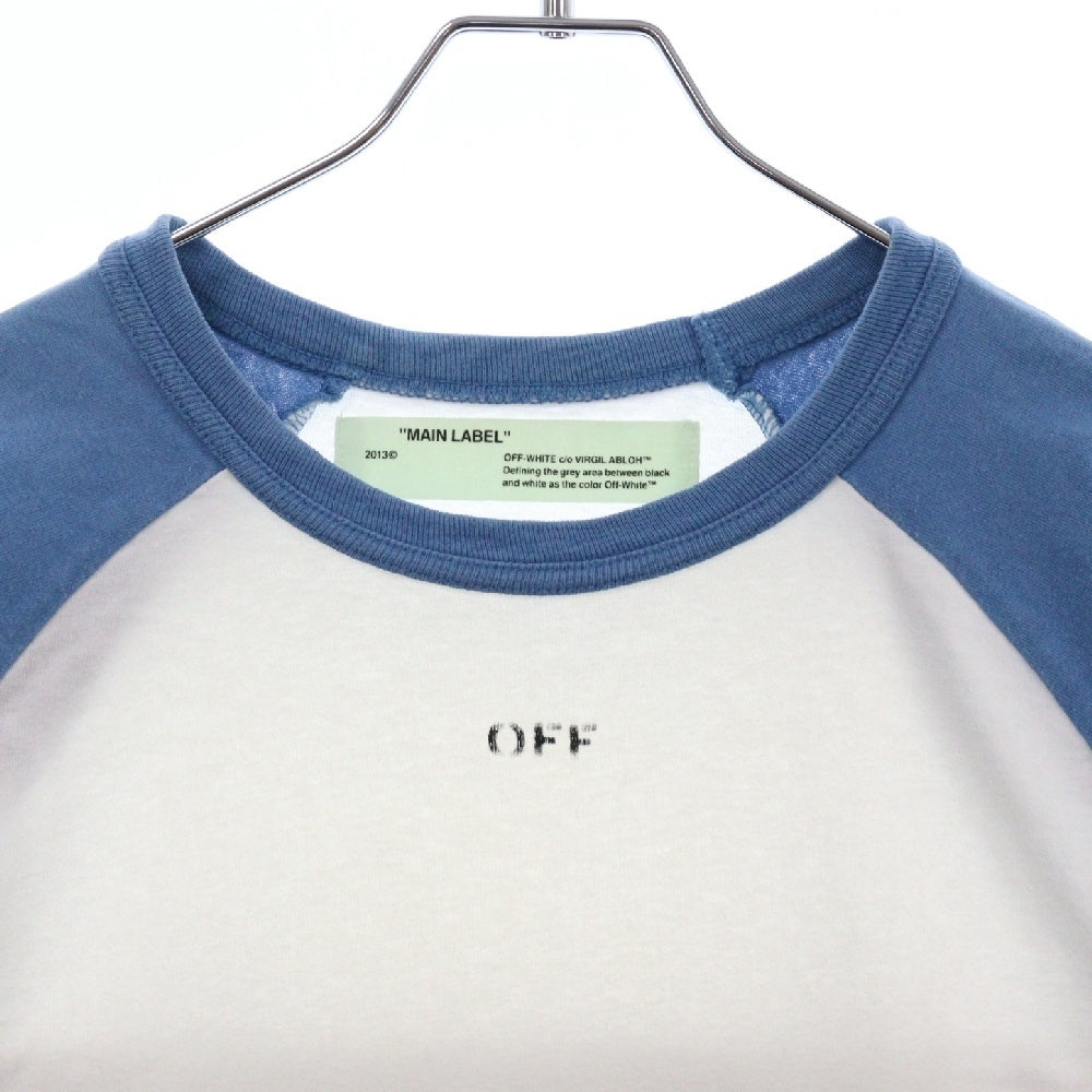 OFF-WHITE(オフホワイト) 17AW Color Block L/Sleeve T-Shirt ロゴプリント長袖Tシャツ ロンT ホワイト OMAB008F17185030