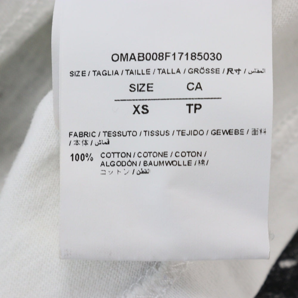 OFF-WHITE(オフホワイト) 17AW Color Block L/Sleeve T-Shirt ロゴプリント長袖Tシャツ ロンT ホワイト OMAB008F17185030