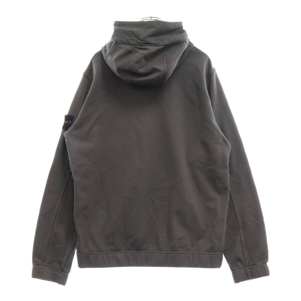 STONE ISLAND(ストーンアイランド) Half-zip Hoodie ロゴワッペン ハーフジップスウェットパーカー フーディー グレー 761562051