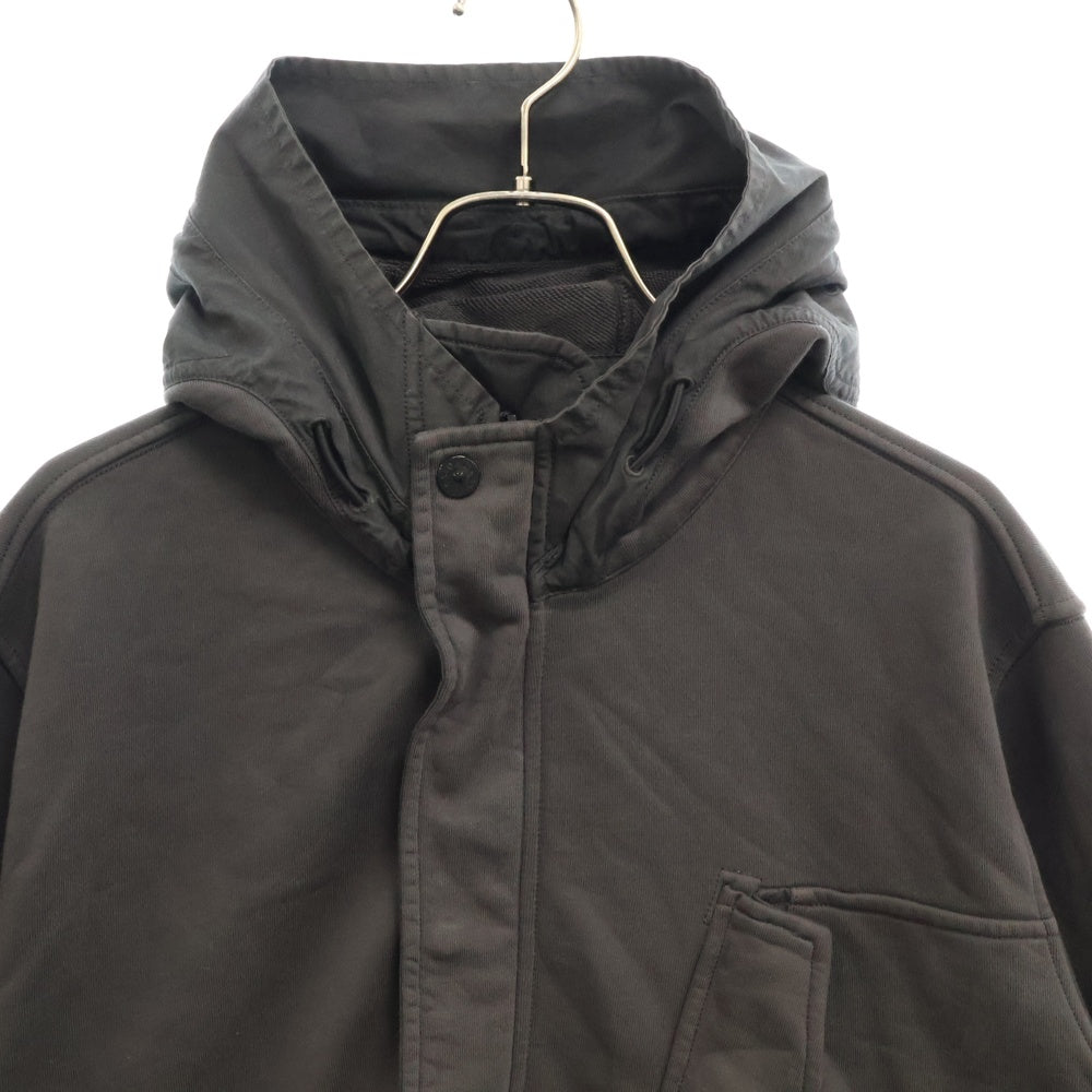 STONE ISLAND(ストーンアイランド) Half-zip Hoodie ロゴワッペン ハーフジップスウェットパーカー フーディー グレー 761562051