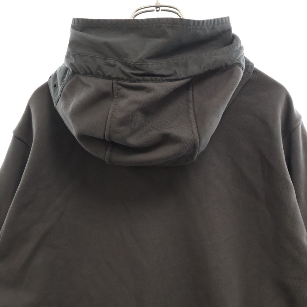 STONE ISLAND(ストーンアイランド) Half-zip Hoodie ロゴワッペン ハーフジップスウェットパーカー フーディー グレー 761562051