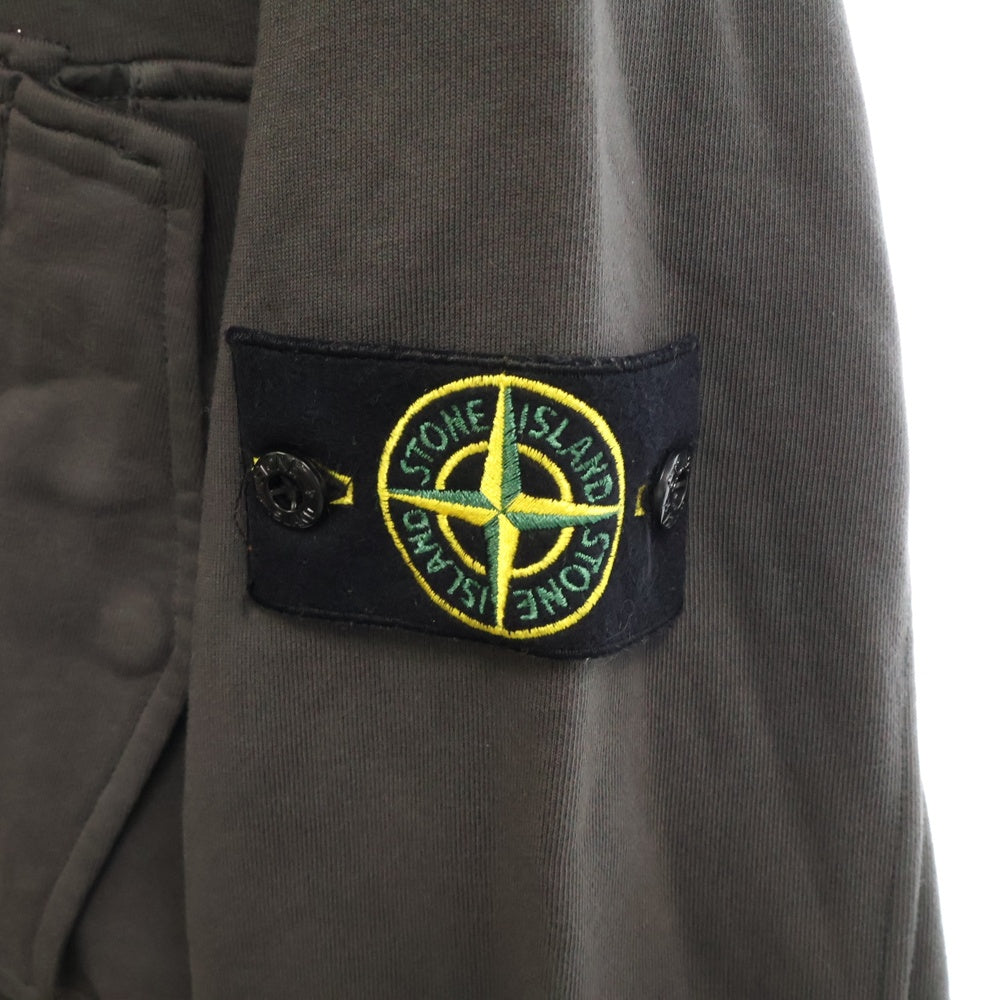 STONE ISLAND(ストーンアイランド) Half-zip Hoodie ロゴワッペン ハーフジップスウェットパーカー フーディー グレー 761562051