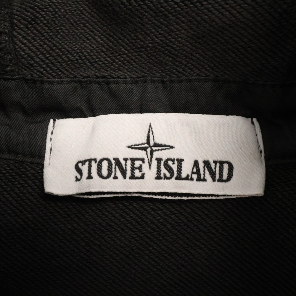 STONE ISLAND(ストーンアイランド) Half-zip Hoodie ロゴワッペン ハーフジップスウェットパーカー フーディー グレー 761562051