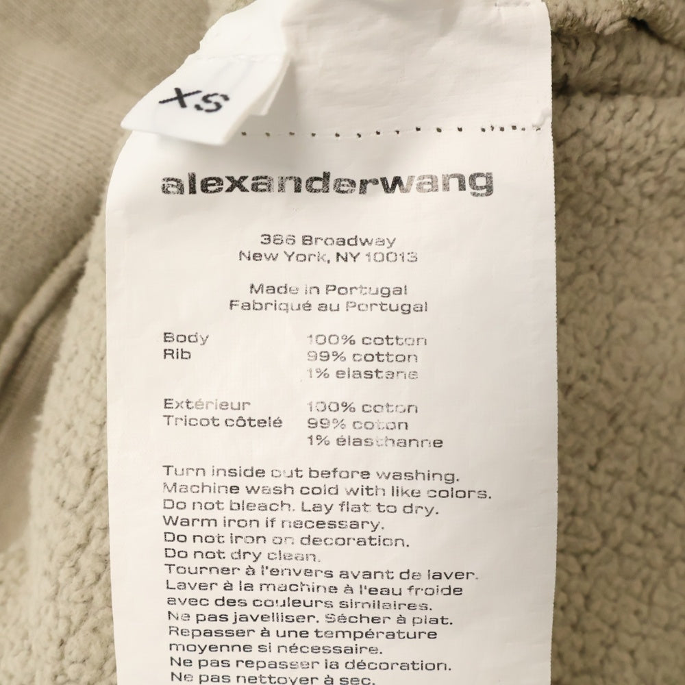 ALEXANDER WANG(アレキサンダーワン) Logo Crewneck Swaetshirt ロゴ クルーネックスウェットトレーナー ベージュ レディース