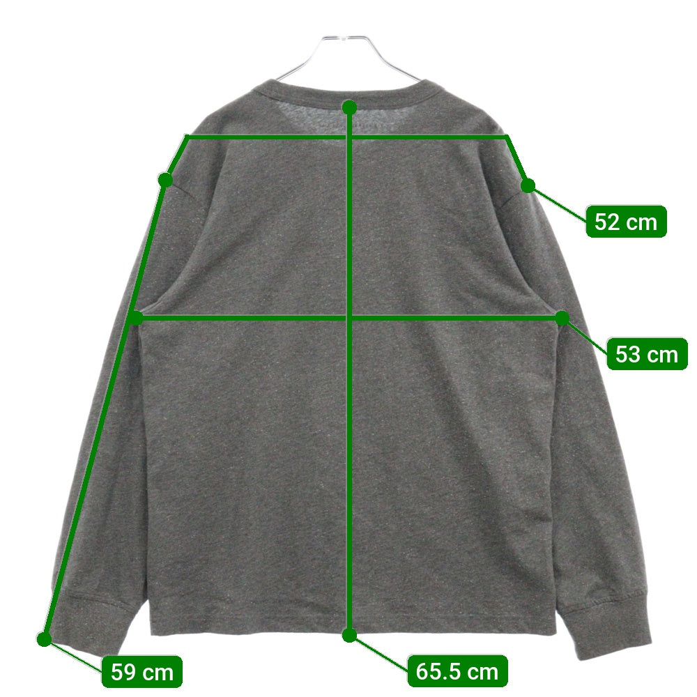 ALEXANDER WANG(アレキサンダーワン) Logo Embossed Crewneck T-Shirt ラメ加工 長袖Tシャツ グレー 4CC3231413