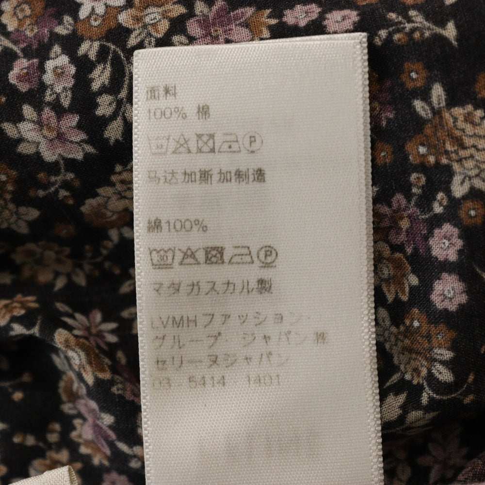 CELINE(セリーヌ) フラワー総柄 コットン長袖シャツ ブラウン 20ZX1056I