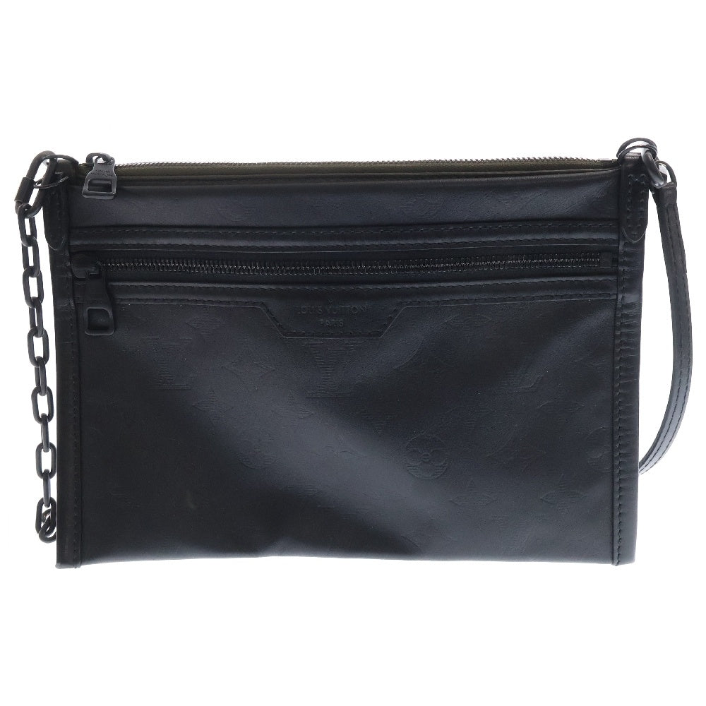 LOUIS VUITTON(ルイヴィトン) モノグラムシャドウ メッセンジャーショルダー クラッチバッグ ブラック/カーキ M44635