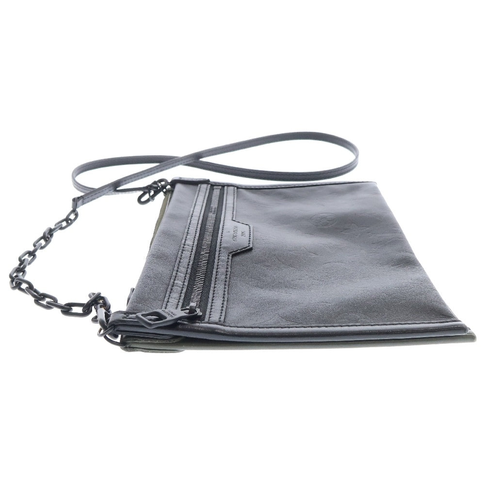 LOUIS VUITTON(ルイヴィトン) モノグラムシャドウ メッセンジャーショルダー クラッチバッグ ブラック/カーキ M44635