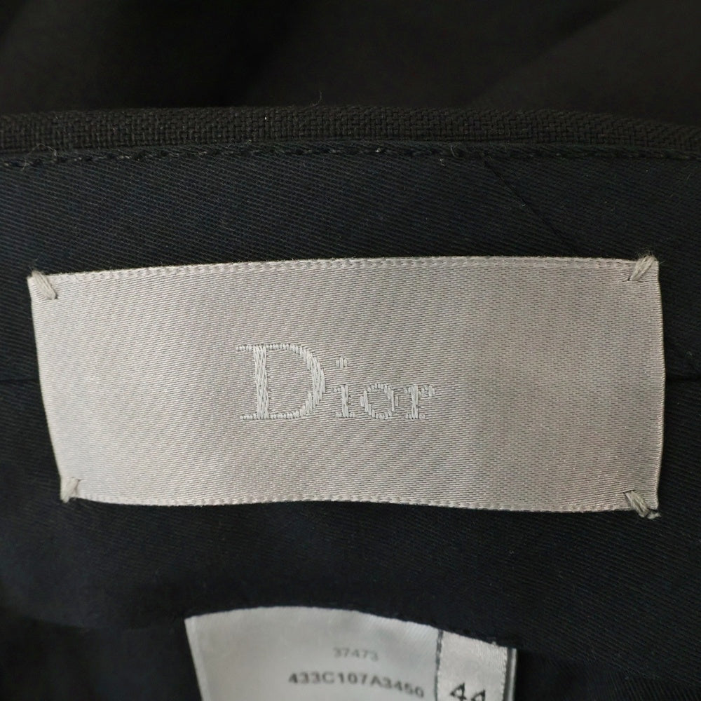 DIOR(ディオール) スラックスパンツ ウール レーヨン混 ブラック 433C107A3450