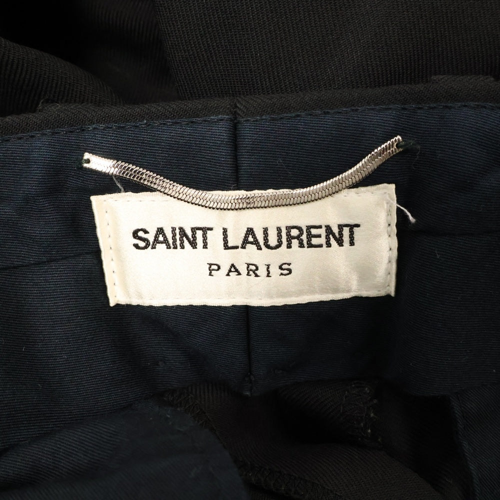 SAINT LAURENT PARIS(サンローランパリ) 15AW エディ期 ノータックスラックスパンツ ウール ブラック 398837 YYL09