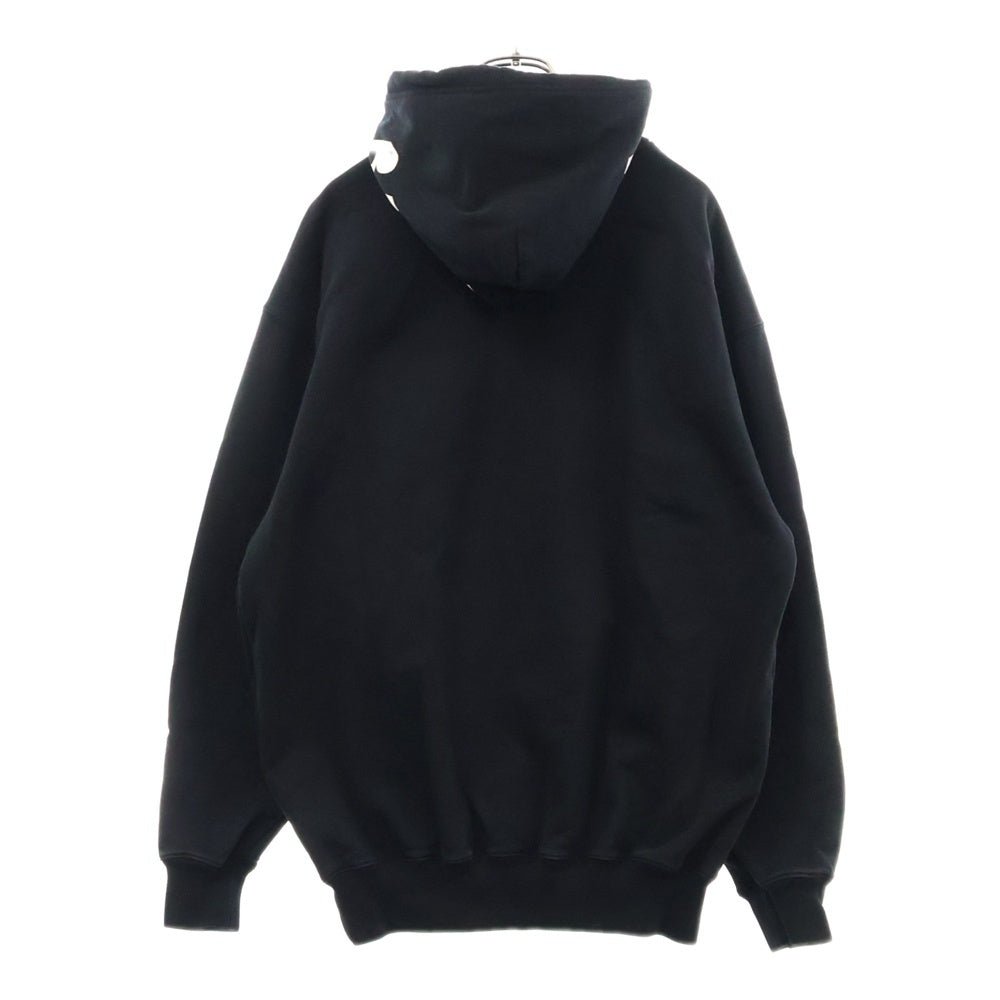 BALENCIAGA(バレンシアガ) 17AW Hoodie フードロゴプリント プルオーバースウェットパーカー フーディー ブラック 528351 TAV37