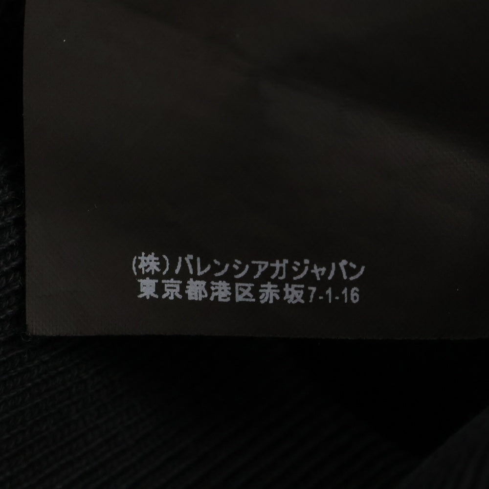 BALENCIAGA(バレンシアガ) 17AW Hoodie フードロゴプリント プルオーバースウェットパーカー フーディー ブラック 528351 TAV37