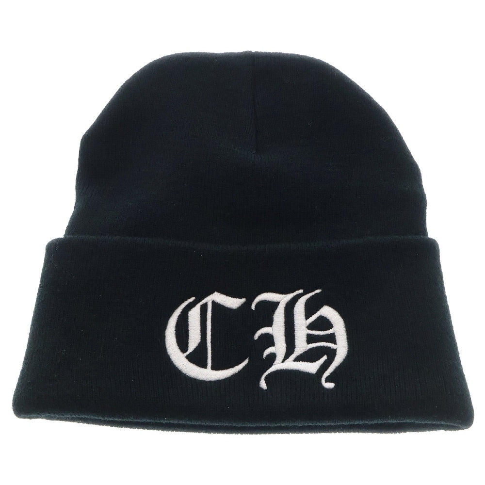 CHROME HEARTS(クロムハーツ) WATCH CAP ワッチキャップ CHロゴ刺繍ビーニー ニットキャップ 帽子 ブラック