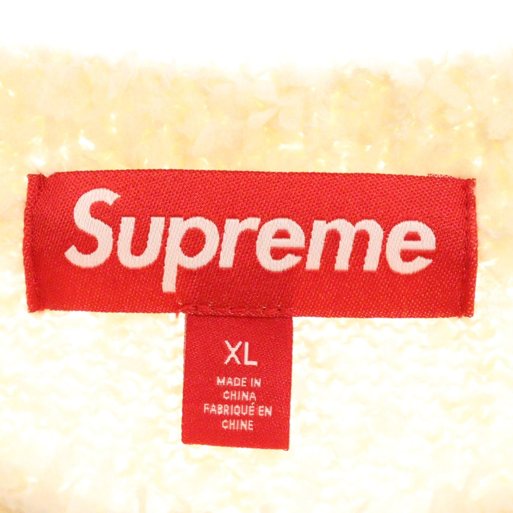 SUPREME(シュプリーム) 25SS Textured Arc Sweater Cream テクスチャーアーチロゴ長袖ニットセーター ホワイト