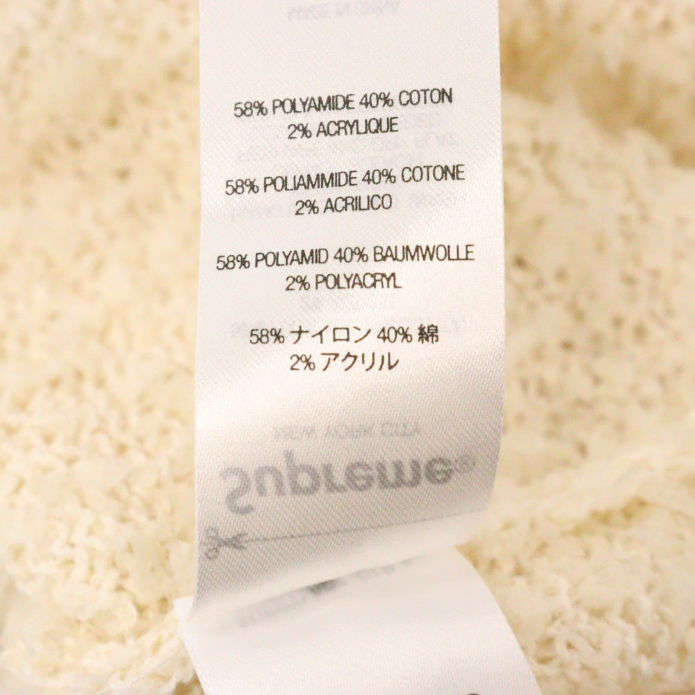 SUPREME(シュプリーム) 25SS Textured Arc Sweater Cream テクスチャーアーチロゴ長袖ニットセーター ホワイト
