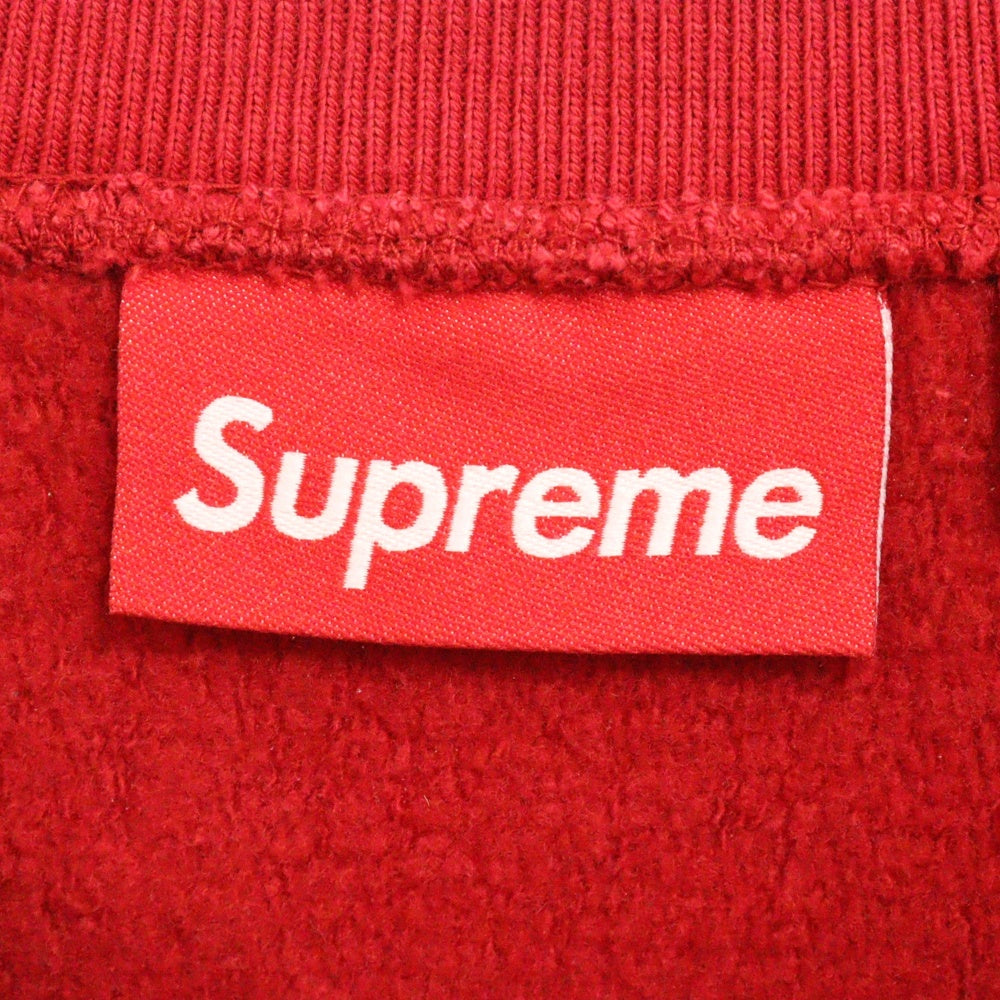 SUPREME(シュプリーム) 25SS Washed Box Logo Crewneck ウォッシュ加工 ボックスロゴ クルーネック トレーナー レッド