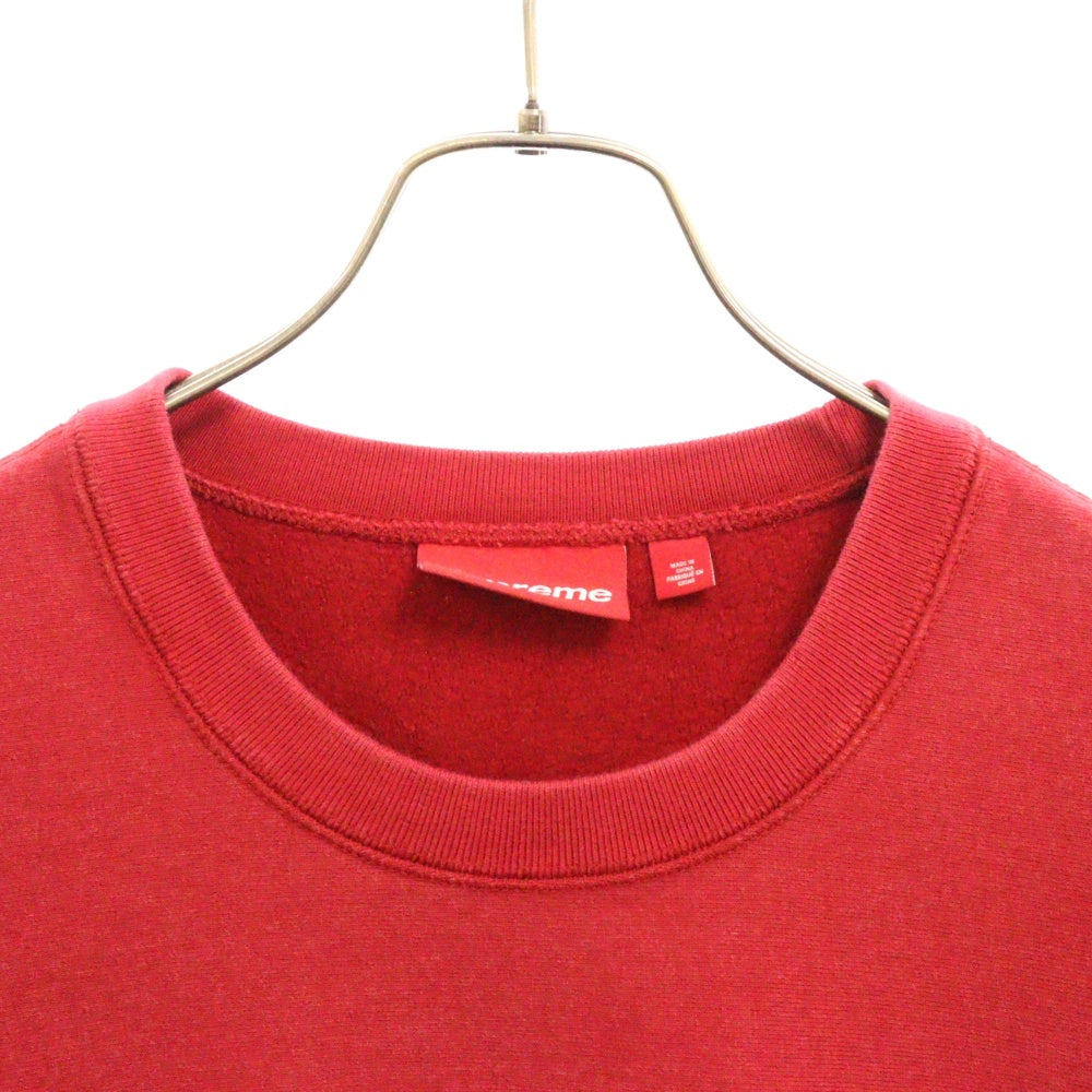 SUPREME(シュプリーム) 25SS Washed Box Logo Crewneck ウォッシュ加工 ボックスロゴ クルーネック トレーナー レッド