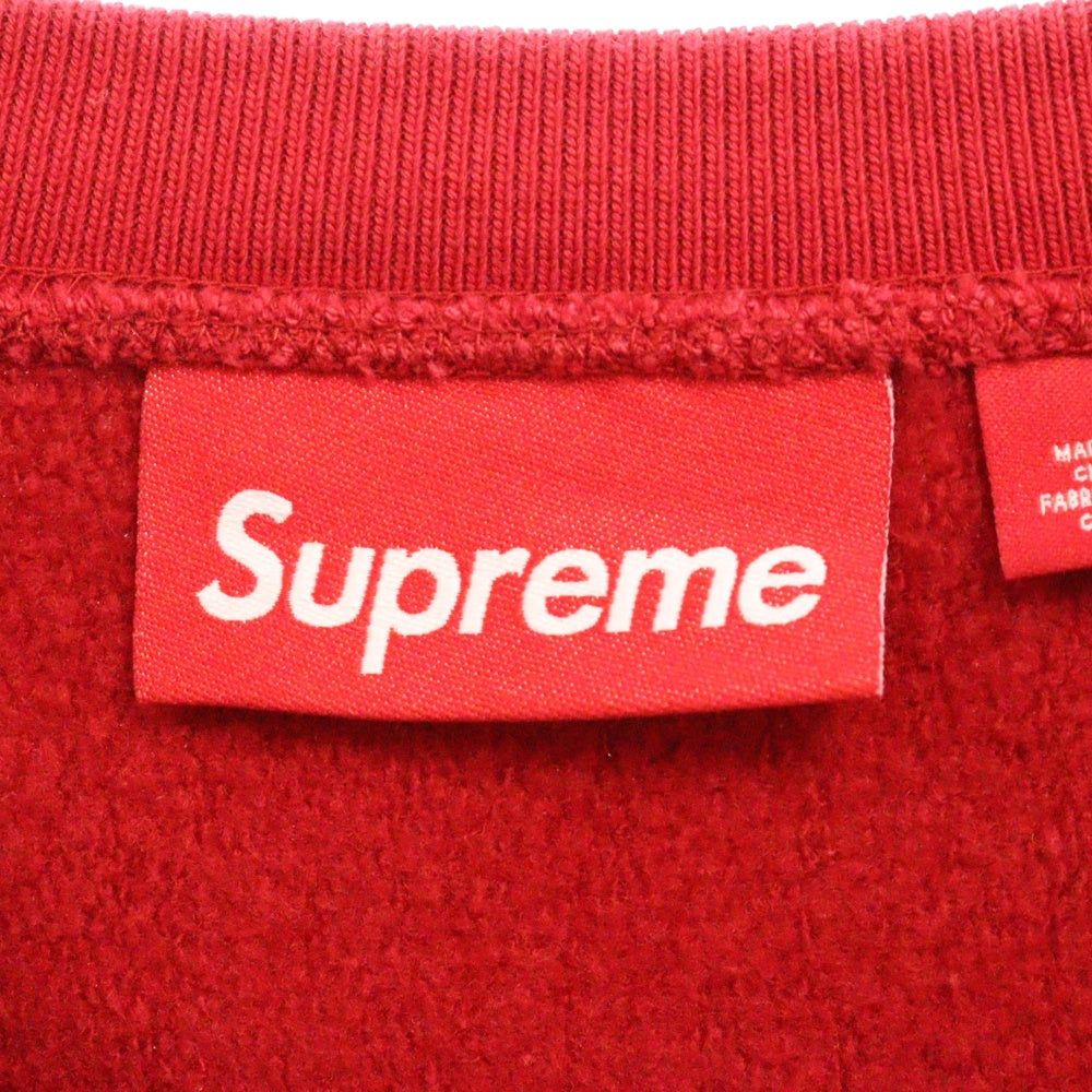 SUPREME(シュプリーム) 25SS Washed Box Logo Crewneck ウォッシュ加工 ボックスロゴ クルーネック トレーナー レッド