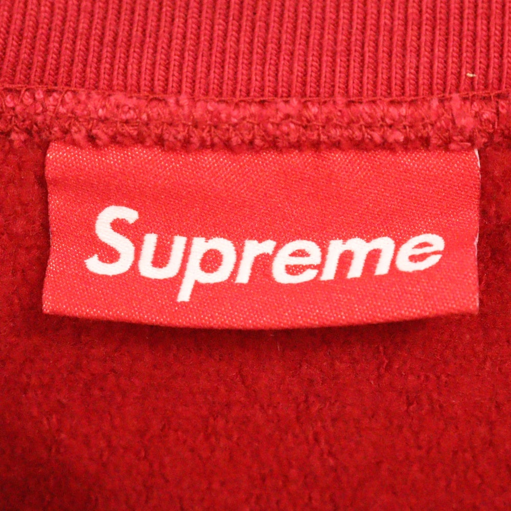 SUPREME(シュプリーム) 25SS Washed Box Logo Crewneck ウォッシュ加工 ボックスロゴ クルーネック トレーナー レッド