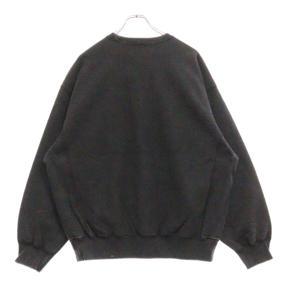 SUPREME(シュプリーム) 25SS Washed Box Logo Crewneck ウォッシュ加工 ボックスロゴ クルーネック トレーナー ブラック