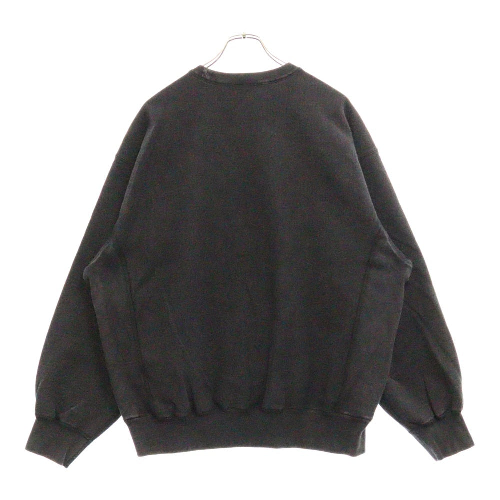 SUPREME(シュプリーム) 25SS Washed Box Logo Crewneck ウォッシュ加工 ボックスロゴ クルーネック トレーナー ブラック