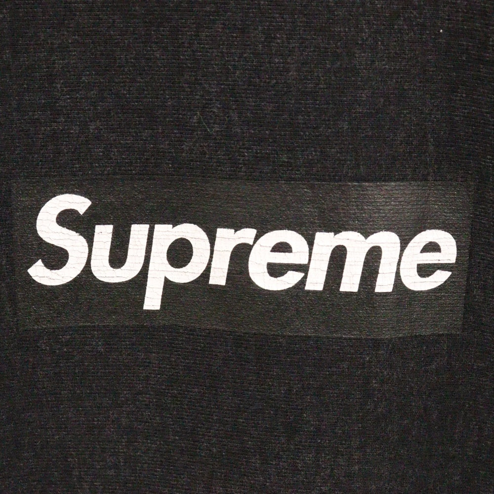 SUPREME(シュプリーム) 25SS Washed Box Logo Crewneck ウォッシュ加工 ボックスロゴ クルーネック トレーナー ブラック