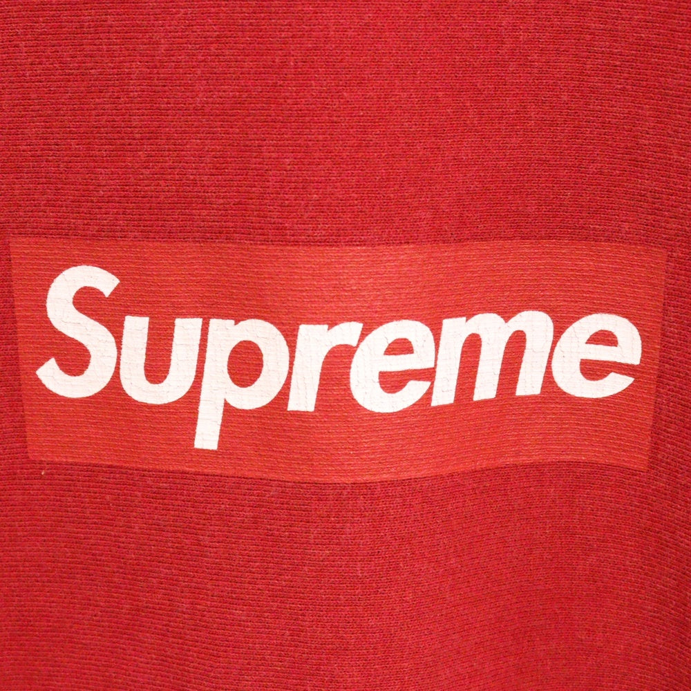 SUPREME(シュプリーム) 25SS Washed Box Logo Crewneck ウォッシュ加工 ボックスロゴ クルーネック トレーナー レッド