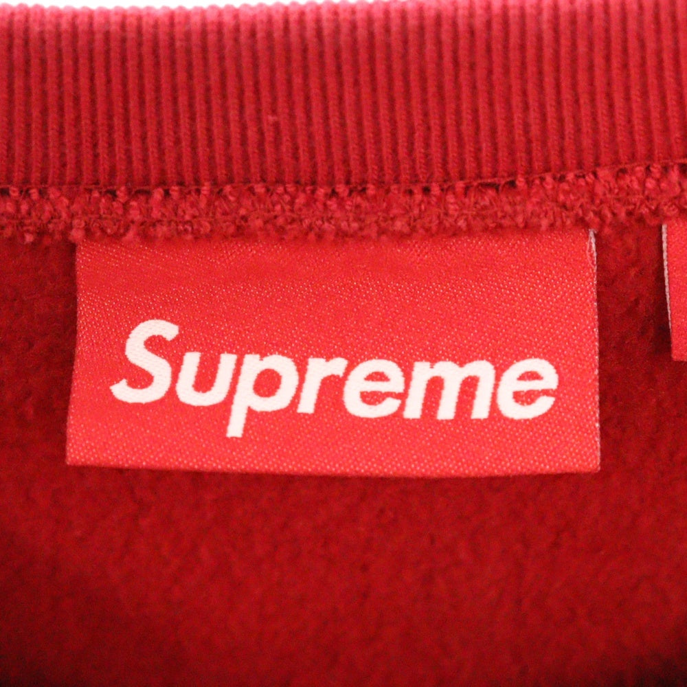 SUPREME(シュプリーム) 25SS Washed Box Logo Crewneck ウォッシュ加工 ボックスロゴ クルーネック トレーナー レッド