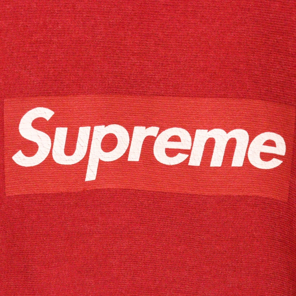 SUPREME(シュプリーム) 25SS Washed Box Logo Crewneck ウォッシュ加工 ボックスロゴ クルーネック トレーナー レッド
