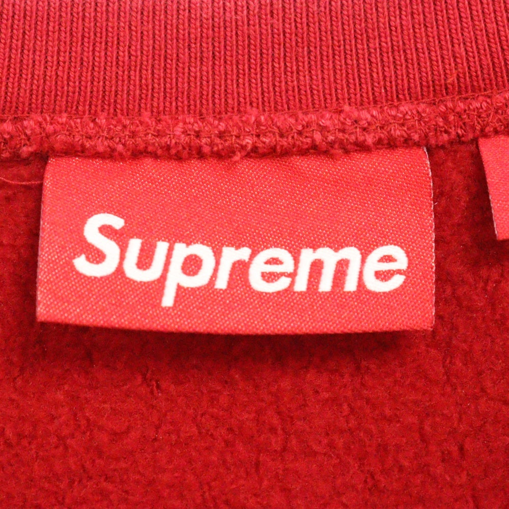 SUPREME(シュプリーム) 25SS Washed Box Logo Crewneck ウォッシュ加工 ボックスロゴ クルーネック トレーナー レッド