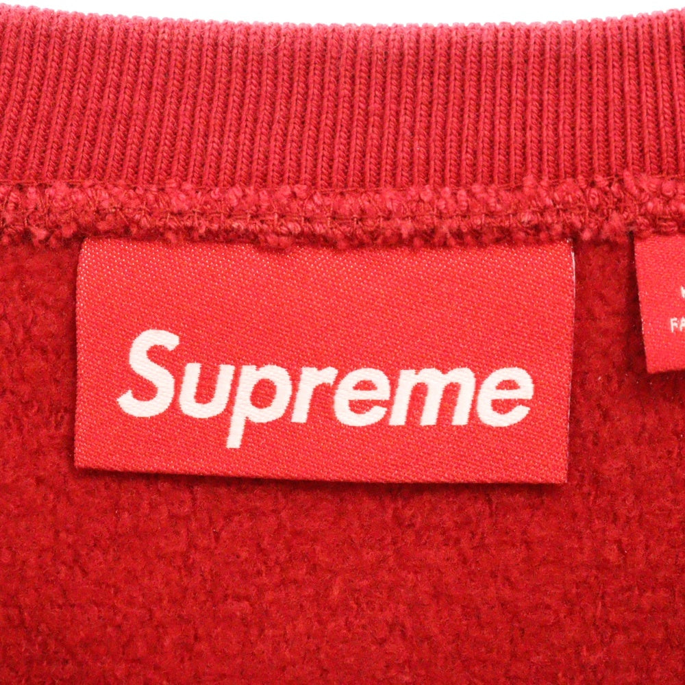SUPREME(シュプリーム) 25SS Washed Box Logo Crewneck ウォッシュ加工 ボックスロゴ クルーネック トレーナー レッド
