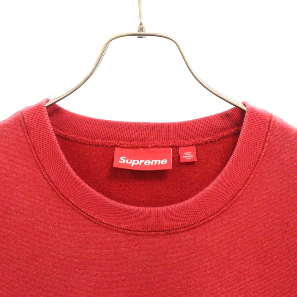SUPREME(シュプリーム) 25SS Washed Box Logo Crewneck ウォッシュ加工 ボックスロゴ クルーネック トレーナー レッド