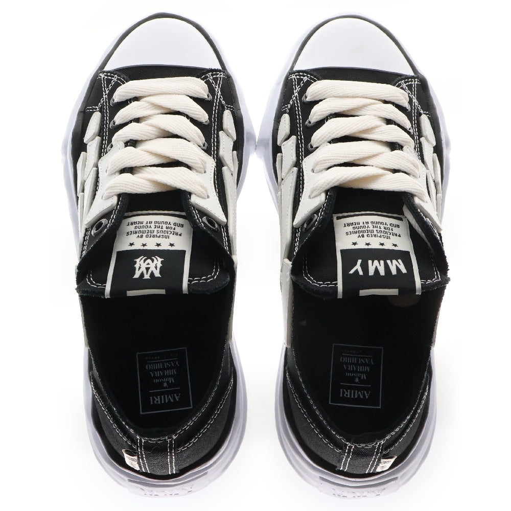 AMIRI(アミリ) ×MIHARA YASUHIRO PETERSON OG Sole Canvas Low-top Sneaker ピーターソン OG ソール キャンバス ロートップスニーカー ブラック/ホワイト C13FW701