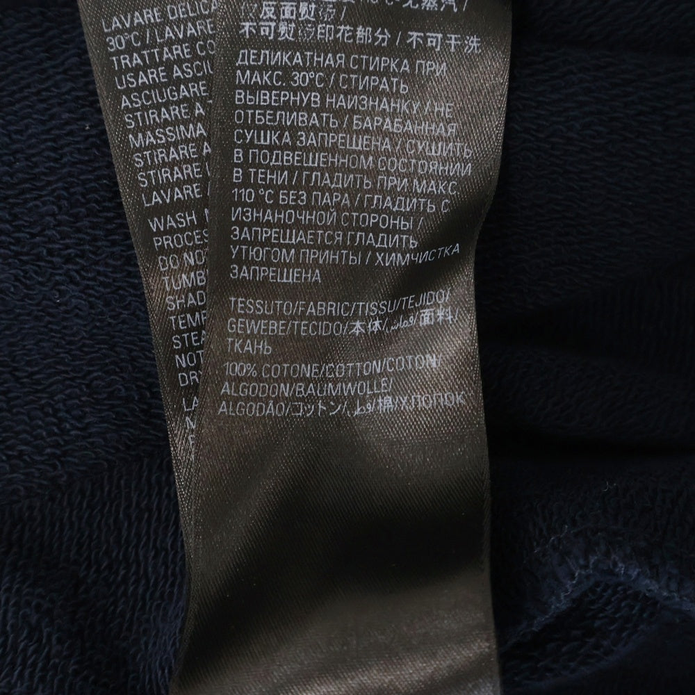 BALENCIAGA(バレンシアガ) Round Hoodie BE NICE ダメージ加工 プルオーバースウェットパーカー フーディー ネイビー 761458 TPVE5