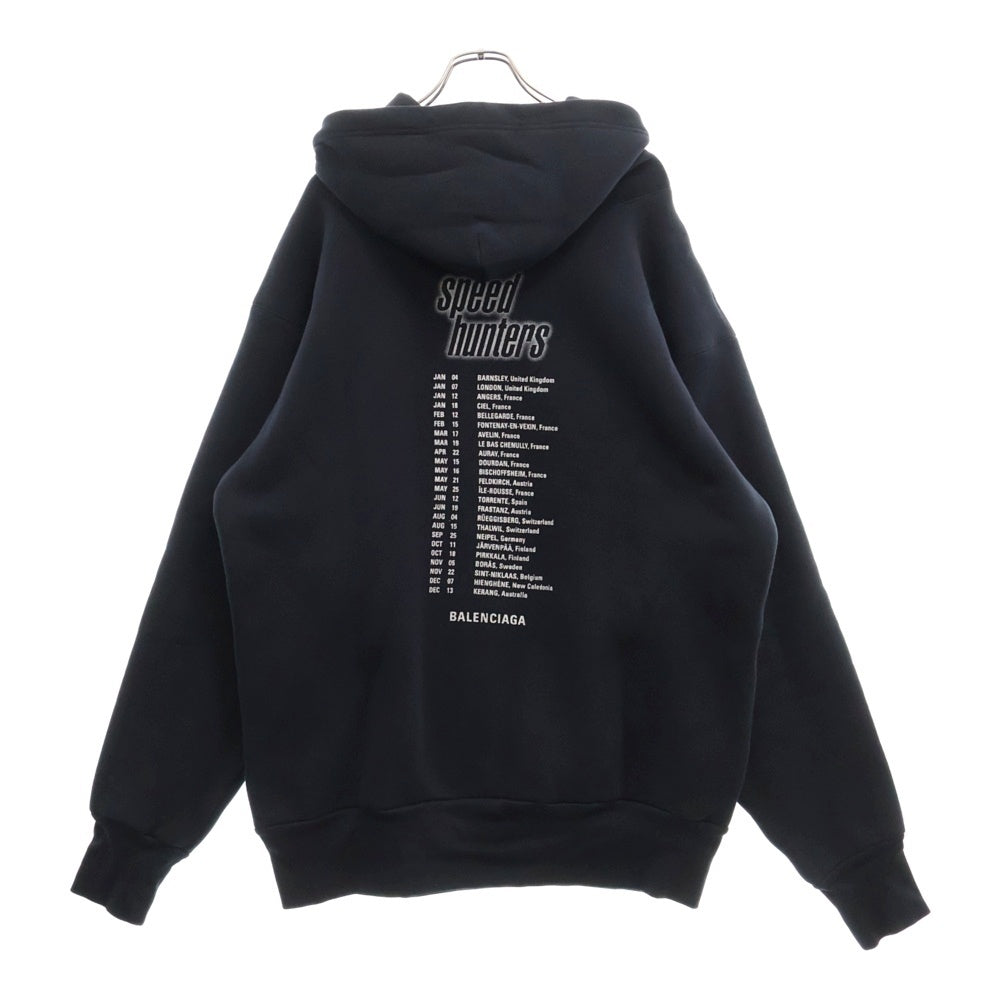BALENCIAGA(バレンシアガ) 19AW Speed Hunters Hoodie スピードハンターズ プルオーバースウェットパーカー フーディー ネイビー 541873 TCV37