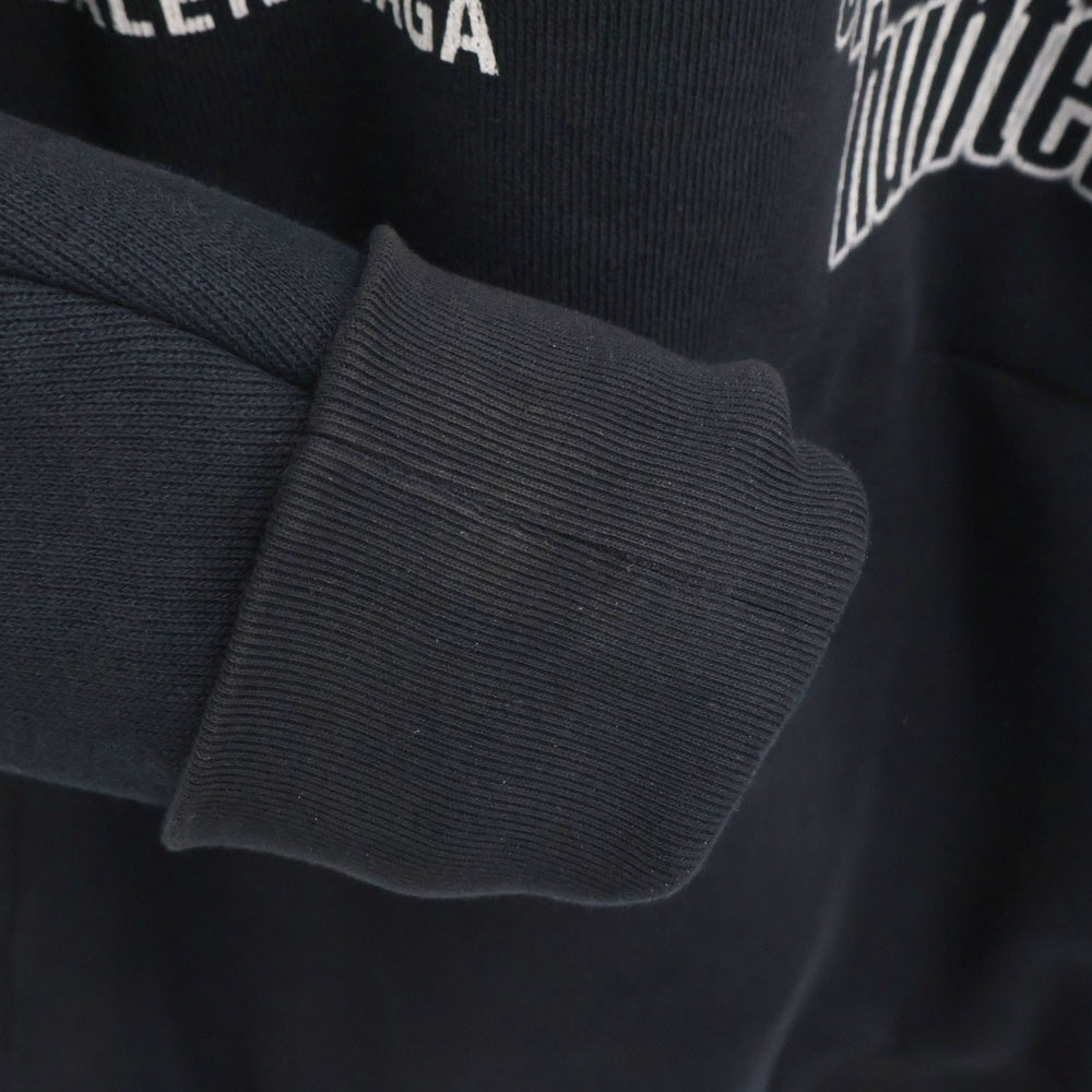 BALENCIAGA(バレンシアガ) 19AW Speed Hunters Hoodie スピードハンターズ プルオーバースウェットパーカー フーディー ネイビー 541873 TCV37