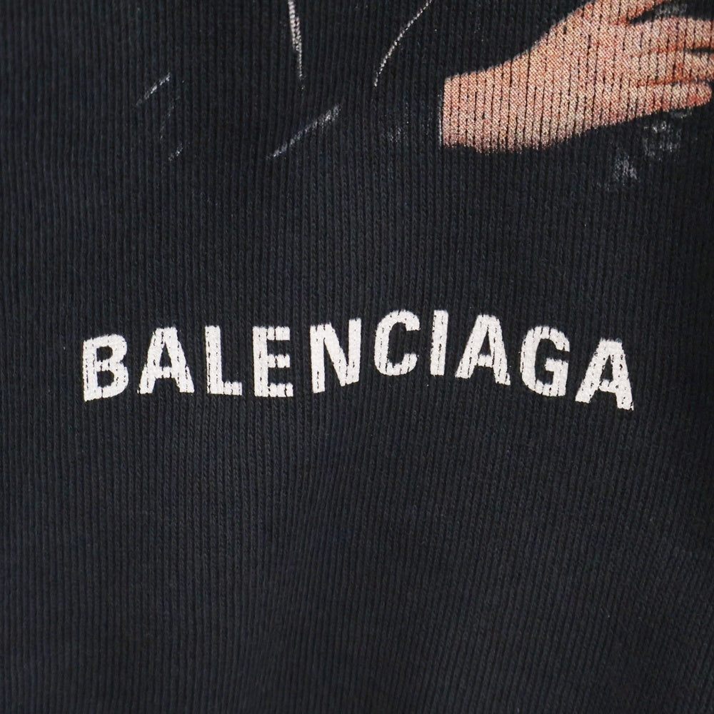 BALENCIAGA(バレンシアガ) 19AW Speed Hunters Hoodie スピードハンターズ プルオーバースウェットパーカー フーディー ネイビー 541873 TCV37